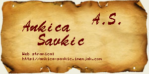Ankica Savkić vizit kartica
